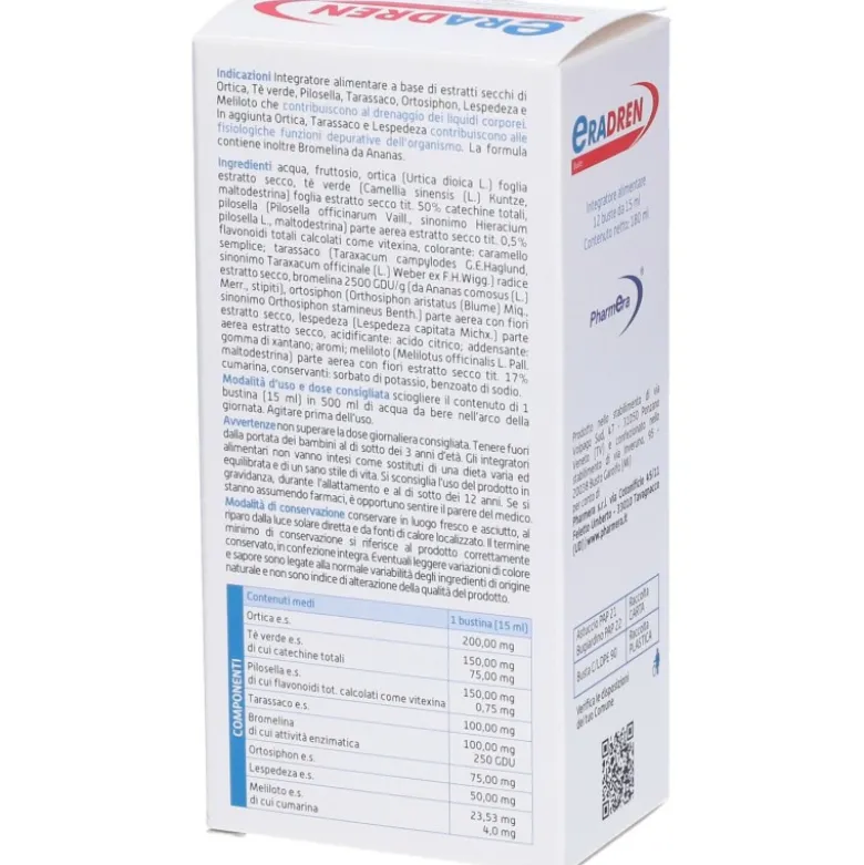 Pharmera Eradren Integratore Drenante 12 Buste
