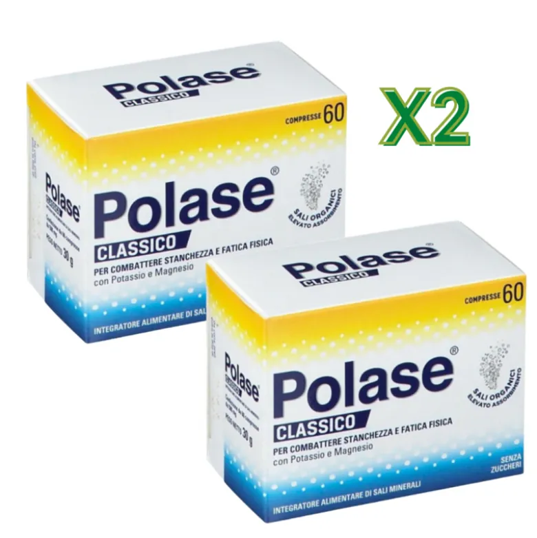 Polase Integratore di Magnesio e Potassio 60 Compresse - 2 Confezioni