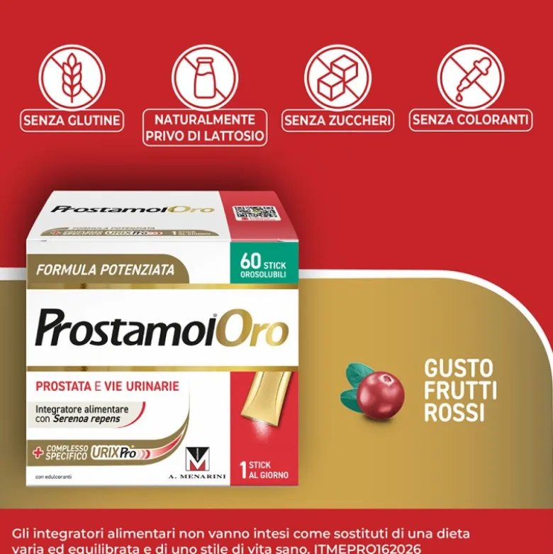 Prostamol Oro Integratore per il Benessere della Prostata 60 Stick