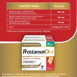 Prostamol Oro Integratore per il Benessere della Prostata 60 Stick