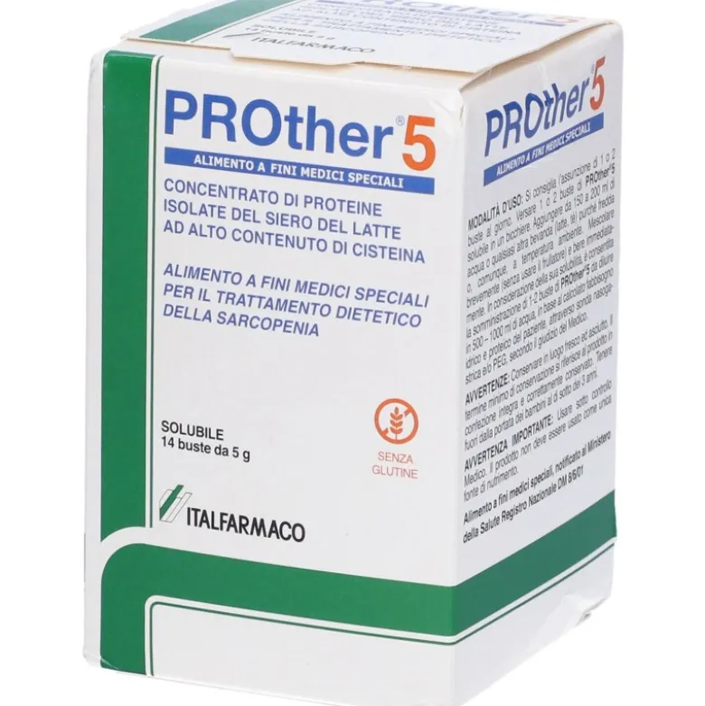 Prother 5 per Deficit Proteico e Glutatione 14 Bustine