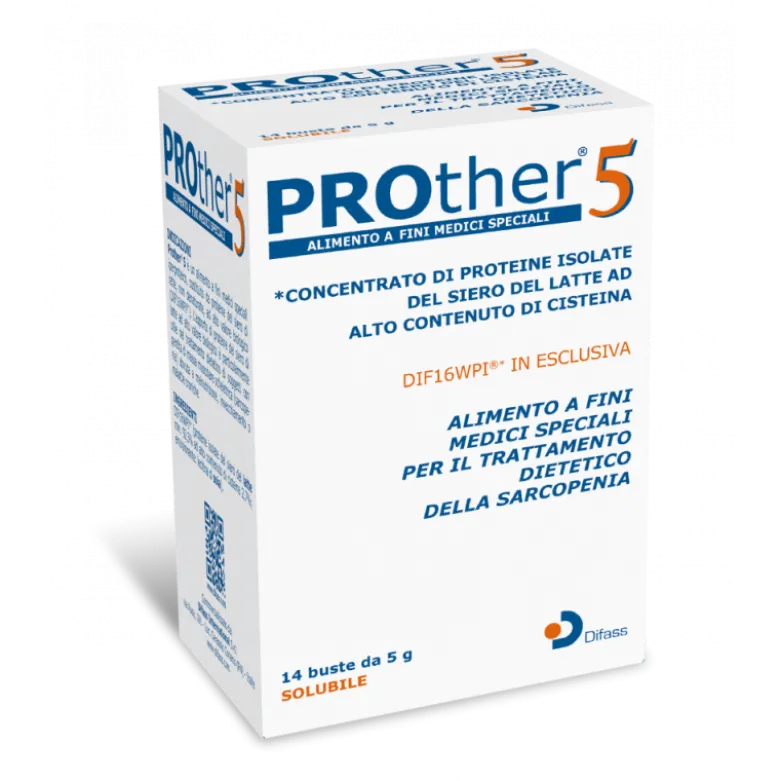 Prother 5 per Deficit Proteico e Glutatione 14 Bustine
