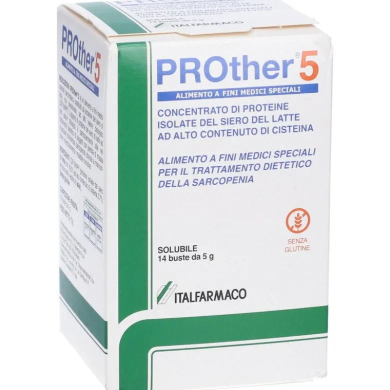 Prother 5 per Deficit Proteico e Glutatione 14 Bustine