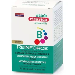Reinforce B Integratore Energizzante di Vitamine B 20 Stick Orosolubili