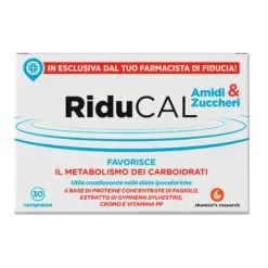 Riducal Amidi & Zuccheri Integratore per Metabolismo 30 Compresse
