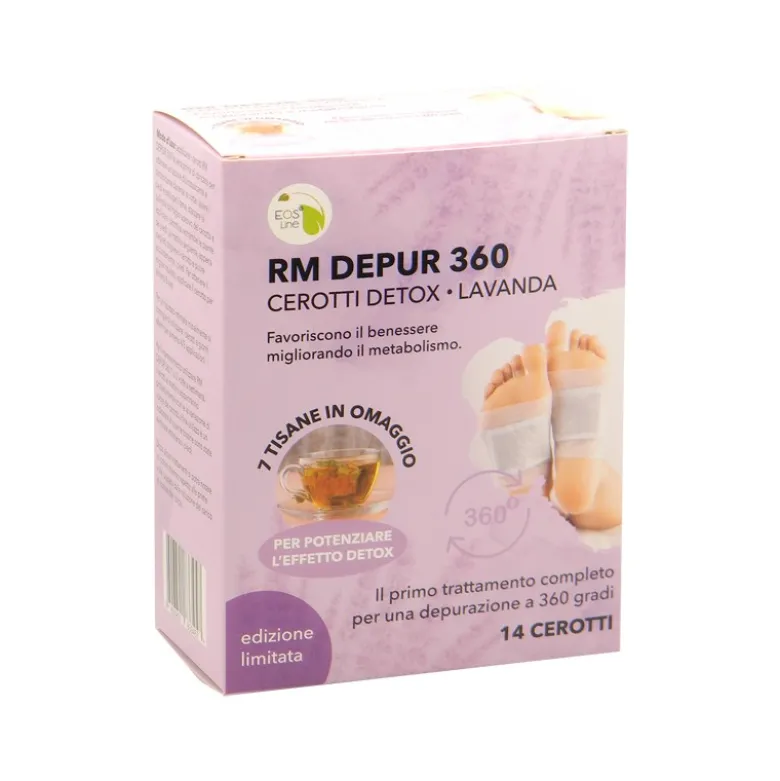 Rm Depur 360 Cerotti Piedi Lavanda Rituale Benessere 14 Pezzi