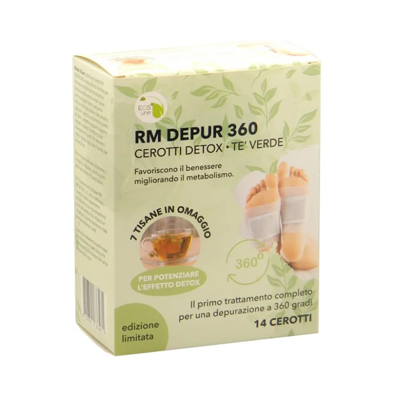 Rm Depur 360 Cerotti Piedi Te Verde + Tisane Erbe 14 Pezzi