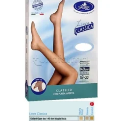 Sauber Collant Open Toe Maglia Liscia per Comfort Taglia 4