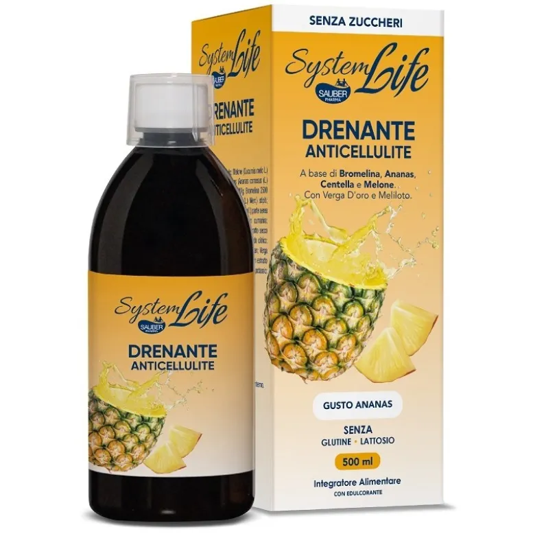 Sauber Drenante Anticellulite per Drenaggio Liquidi e Cellulite 500 ml