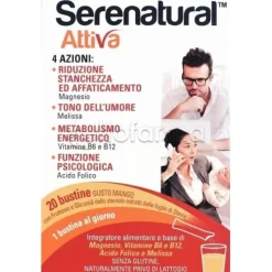 Serenatural Attiva Integratore Alimentare Contro Stanchezza 20 Bustine