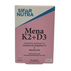Sifar Nutra Mena K2 + D3 Integratore per Ossa e Muscoli 30 Capsule