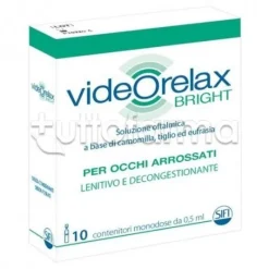 Sifi Videorelax Bright Collirio Lenitivo e Decongestionante con Camomilla Tiglio ed Eufrasia 10 Flaconcini da 0,5ml