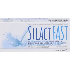 Silact Fast Integratore per Intolleranza al Lattosio 30 Compresse Masticabili