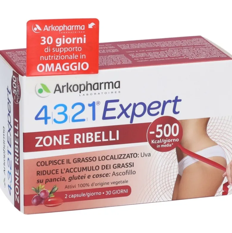 4321 Slim Zone Ribelli Integratore per Grasso Localizzato 60 Capsule
