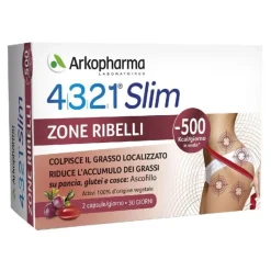 4321 Slim Zone Ribelli Integratore per Grasso Localizzato 60 Capsule
