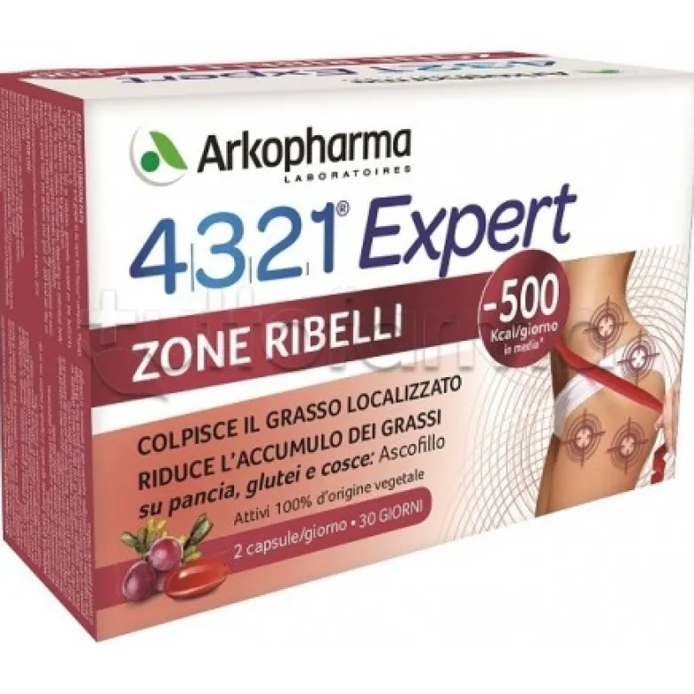 4321 Slim Zone Ribelli Integratore per Grasso Localizzato 60 Capsule