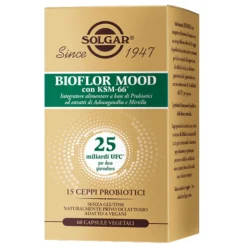 Solgar Bioflor Mood Integratore per Intestino e Benessere Mentale 60 Capsule