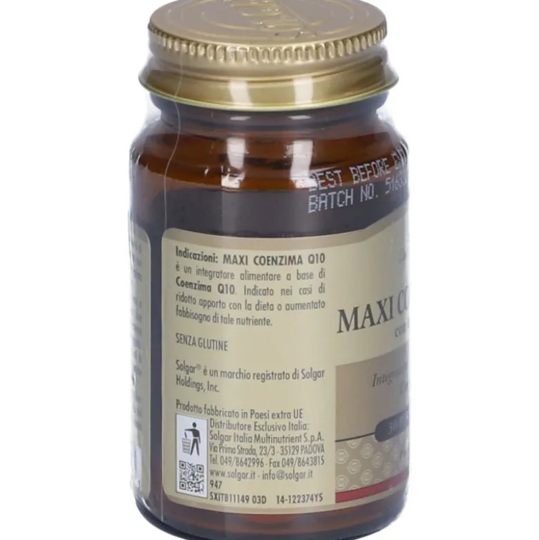 Solgar Maxi Coenzima Q10 Integratore per il Colesterolo 30 Perle