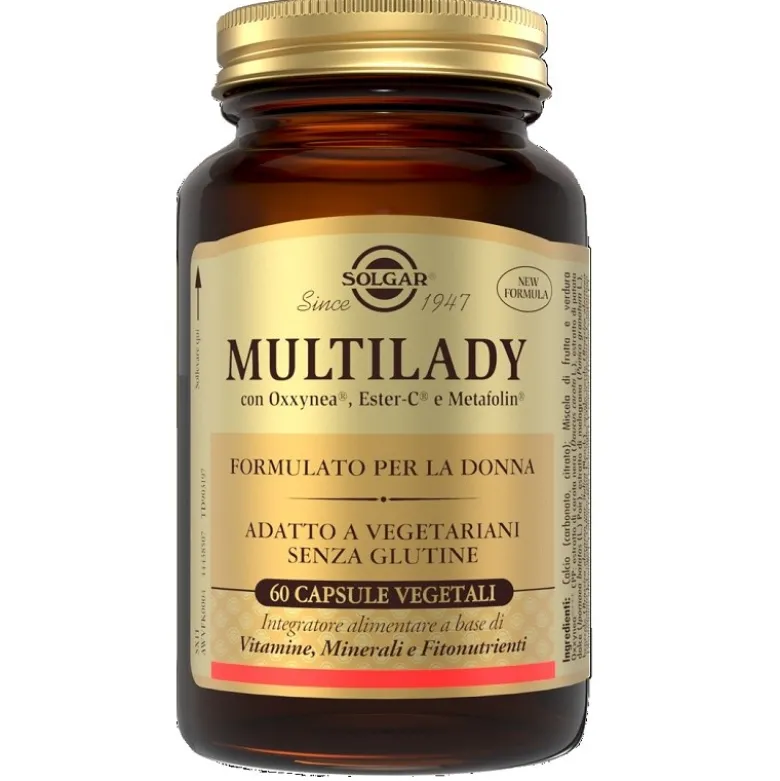 Solgar Multilady Integratore di Vitamine e Minerali 60 Capsule Vegetali