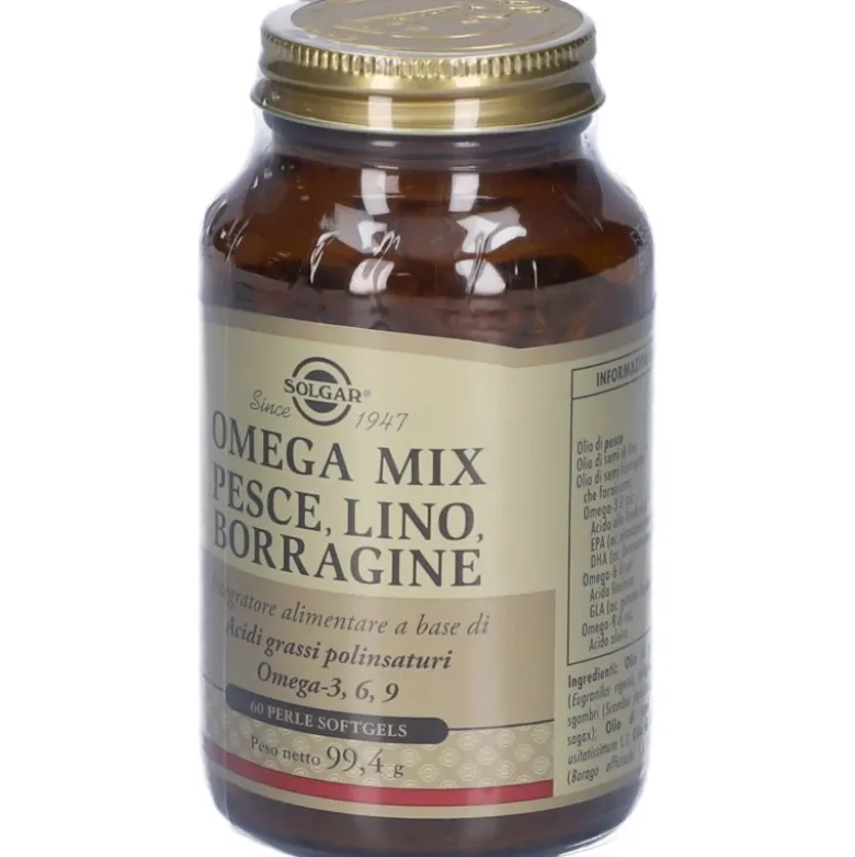 Solgar Omega Mix Integratore di Omega3 per Cuore e Colesterolo 60 Softgels