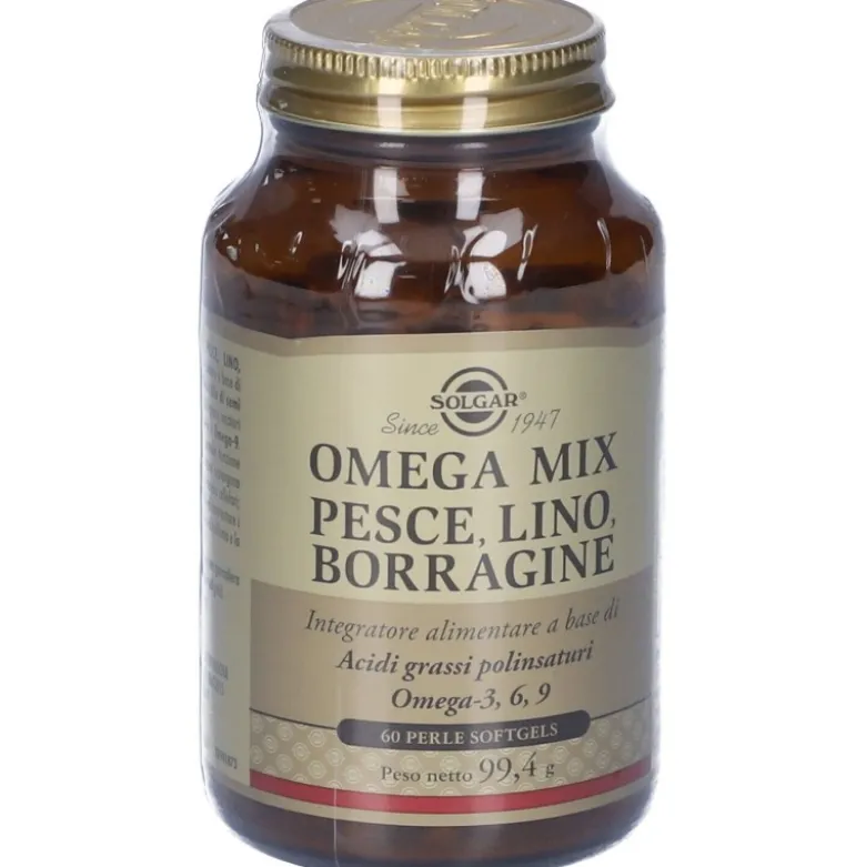 Solgar Omega Mix Integratore di Omega3 per Cuore e Colesterolo 60 Softgels