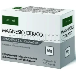 Solimé Magnesio Citrato Integratore di Magnesio 60 Capsule