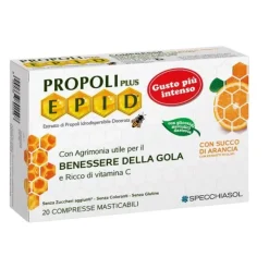 Specchiasol Epid Propoli Plus per Gola con Succo Arancia 20 Compresse