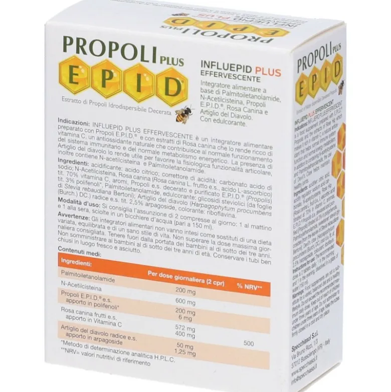 Specchiasol Influepid Plus Effervescente Integratore Difese Immunitarie 20 Compresse