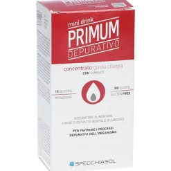 Specchiasol Primum Depurativo Mini Drink 15 Bustine Liquide Gusto Ciliegia
