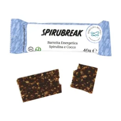 Spirubreak Barretta Energetica Spirulina e Cocco per Energia Naturale Barretta da 40g