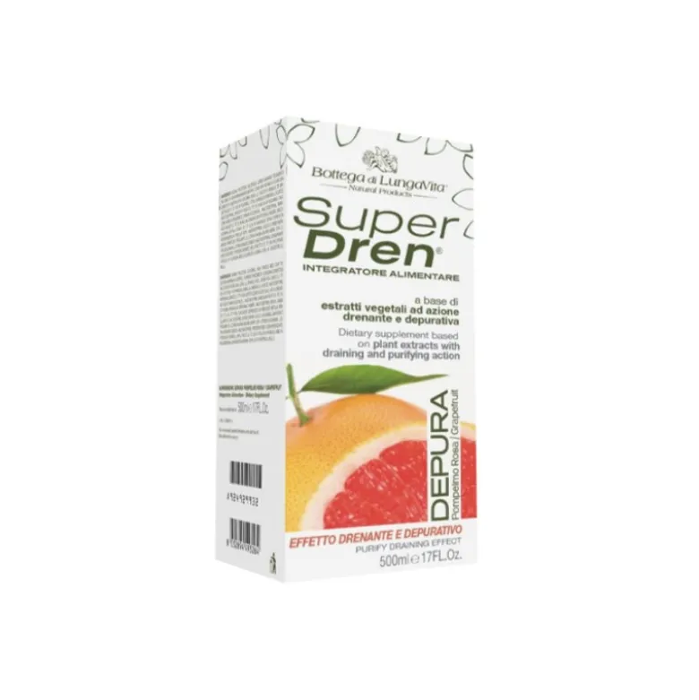 Superdren Depura Pompelmo Rosa per Drenaggio e Depurazione 500ml