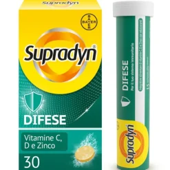 Supradyn Difese Adulto Integratore di Vitamina C D e Zinco 30 Compresse Effervescenti