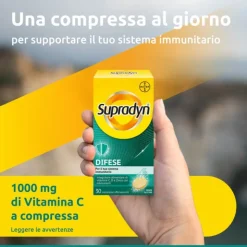 Supradyn Difese Adulto Integratore di Vitamina C D e Zinco 30 Compresse Effervescenti