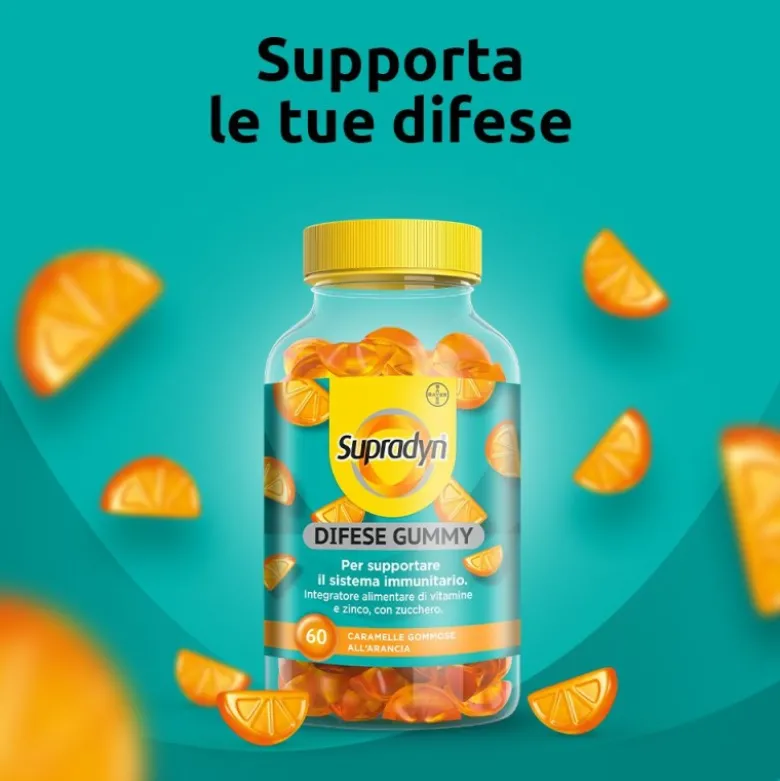 Supradyn Difese Gummy Vitamina C Vitamina D e Zinco 60 Caramelle