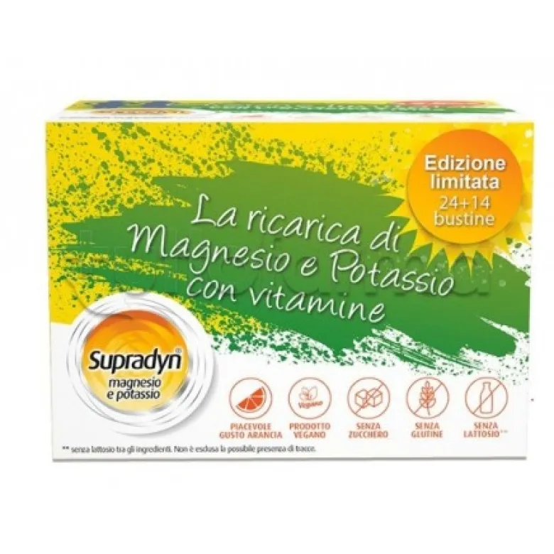 Supradyn Magnesio e Potassio Integratore Energetico 24+14 Bustine Omaggio