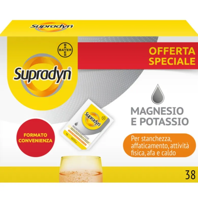 Supradyn Magnesio e Potassio Integratore Energetico 24+14 Bustine Omaggio