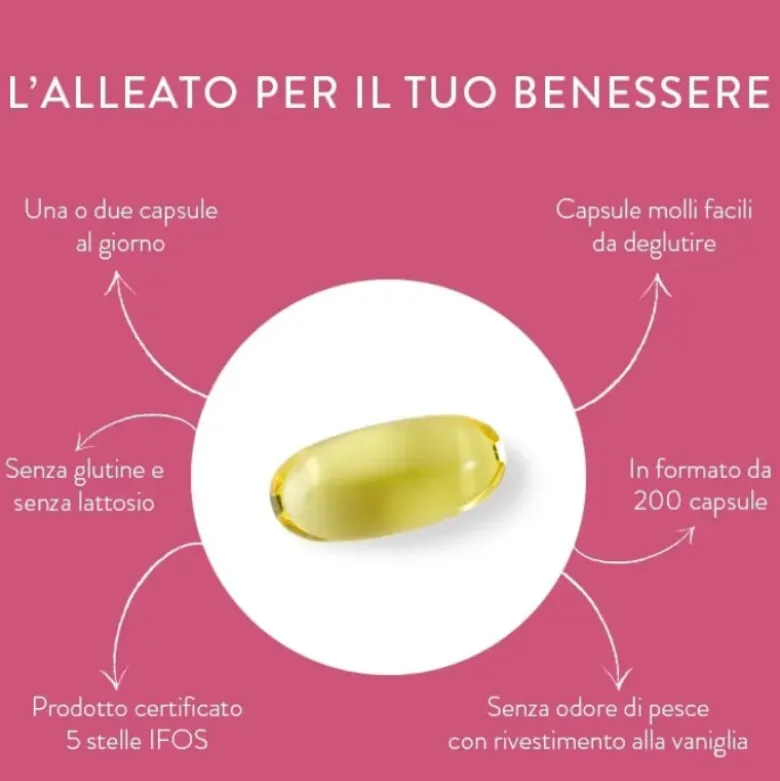 Swisse Omega 3 Integratore per Cuore e Vista 200 Capsule