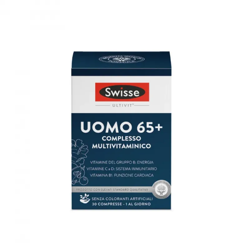 Swisse Uomo 65+ Multivitaminico Integratore per Uomini 30 Compresse