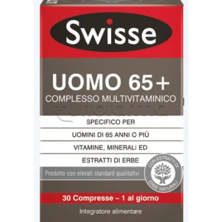 Swisse Uomo 65+ Multivitaminico Integratore per Uomini 30 Compresse