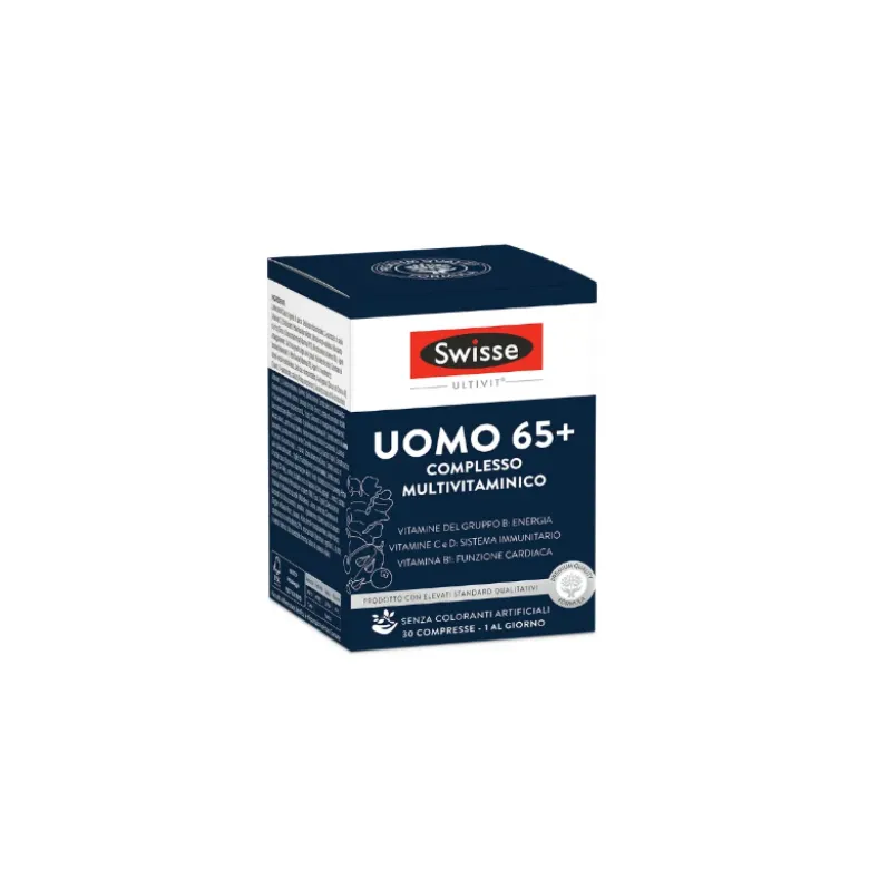 Swisse Uomo 65+ Multivitaminico Integratore per Uomini 30 Compresse