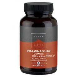 Terranova Vitamina D3+K2 Integratore per le Ossa 50 Capsule