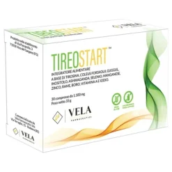 Tireostart Integratore Tiroide con Iodio Selenio Ashwaganda 30 Compresse