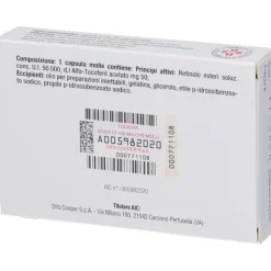 Tocalfa 20 Capsule Molli 50000 UI + 50 mg Vitamina A e Vitamina E