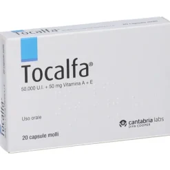 Tocalfa 20 Capsule Molli 50000 UI + 50 mg Vitamina A e Vitamina E