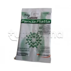TrioCarbone Pancia Piatta contro Gonfiore 10 Bustine Enzimi + 10 Bustine Probiotici