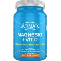 Ultimate Magnesio + Vit D Arancia per Benessere Muscolare e Immunitario Barattolo da 180 g