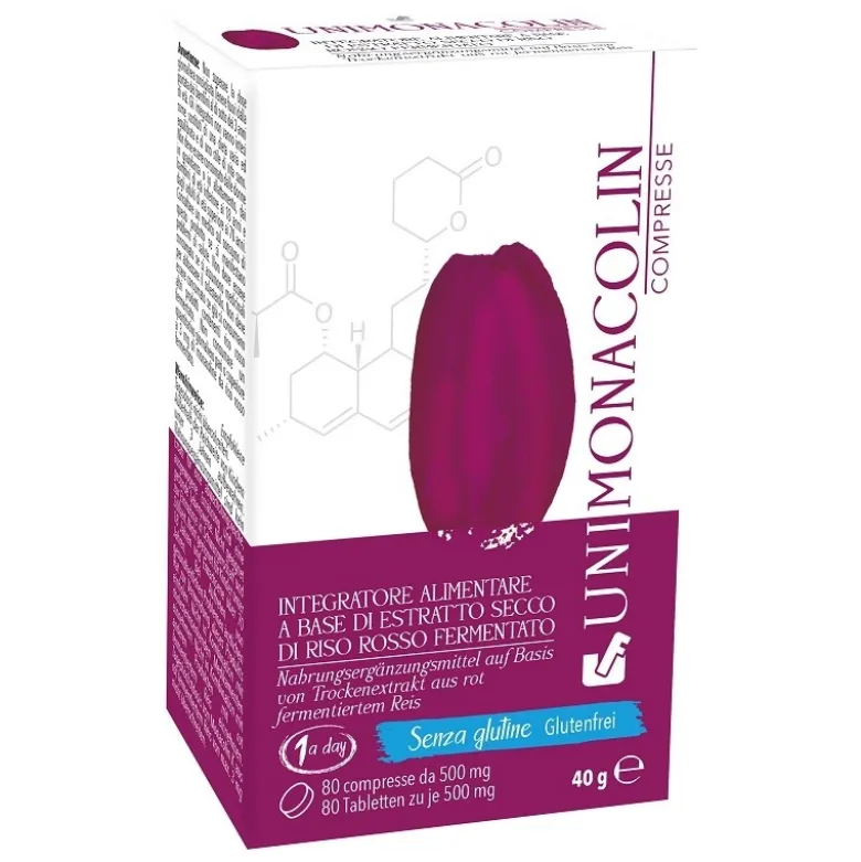 Unimonacolin Riso Rosso Fermentato Colesterolo 80 Compresse
