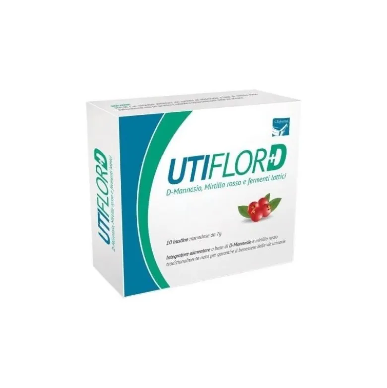 Utiflor D Forte Integratore Vie Urinarie D-Mannosio 10 Bustine