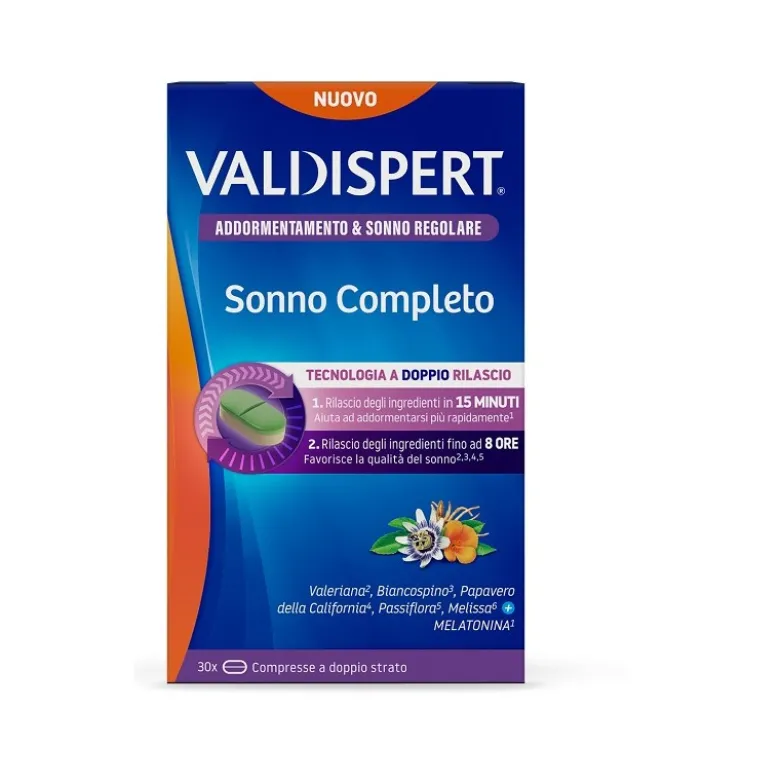 Valdispert Sonno Completo Integratore per Dormire 30 Compresse