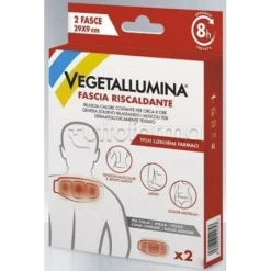 Vegetallumina fascia riscaldante per dolori muscolari e mestruali 2 fasce monouso 29x29 cm